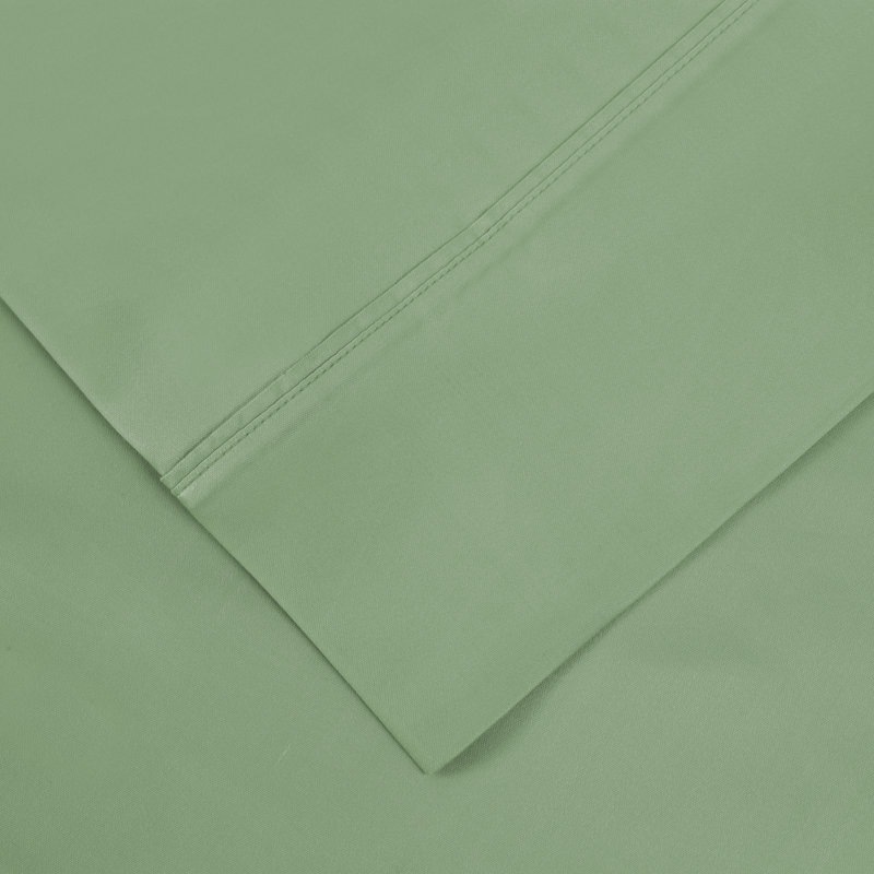 Superior Tencel Polyester Blend 1000 Thread Count 2-Piece Pillowcase, Sage, Standard