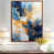 Toile avec cadre flottant brun
