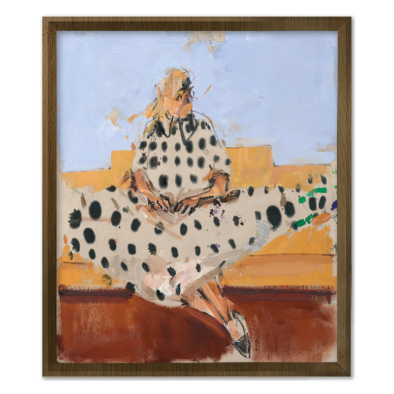 Polka Dot Print by Ngo, PC, Gold Single Picture Framed, 21'' H x 18'' W