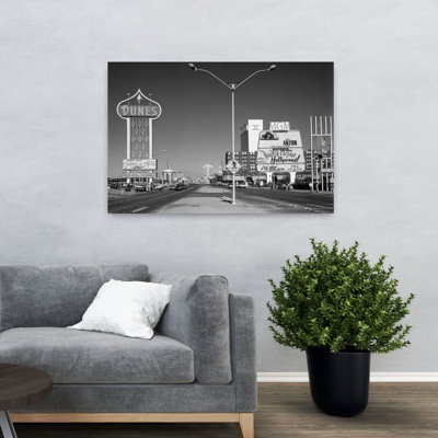 1980, jour, bande, avec, signes, pour, les, dunes, Mgm, flamant, Las Vegas, Nevada, usa, rétro, rétro, flamant, art urbain