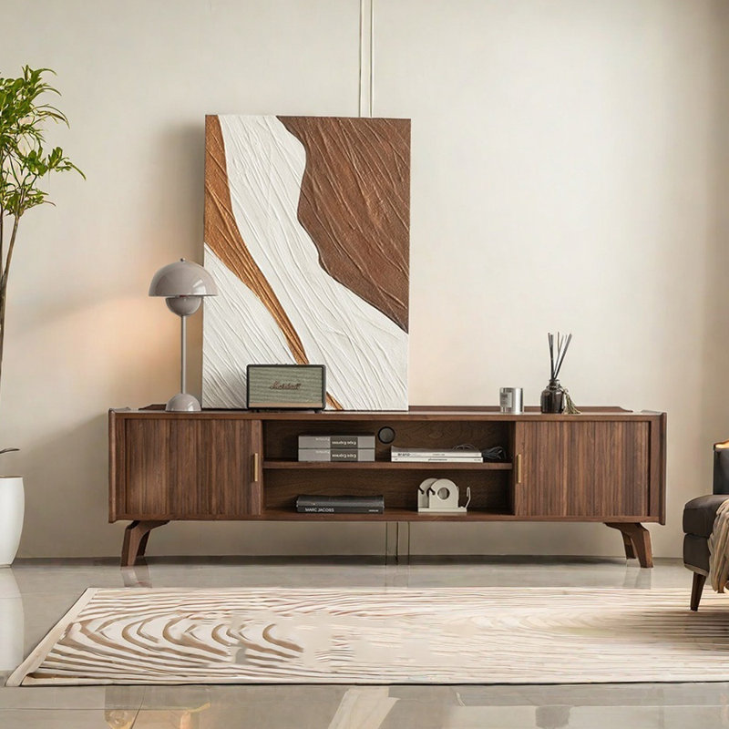 Meuble télé moderne symétrique, 70.86"