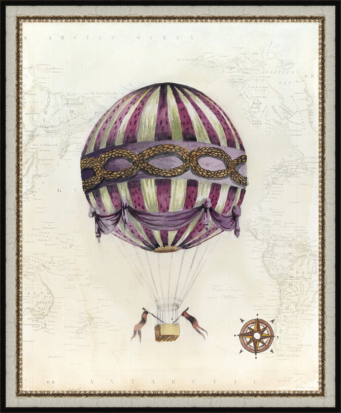 framed hot air balloon pictures