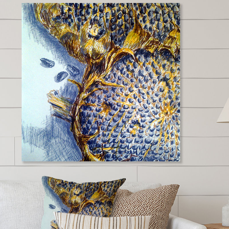 Sunflower Seeds Sunflowers - reproduction d'art sur toile, H 16 po x l 16 po x P 1 po, Toile tendue