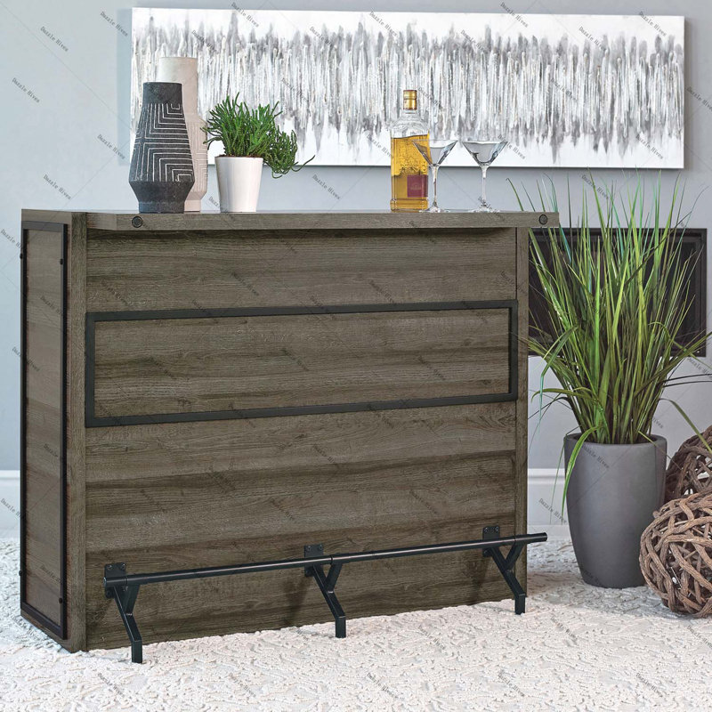 Armoire à vin en bois vieilli à 5 tablettes Garrison