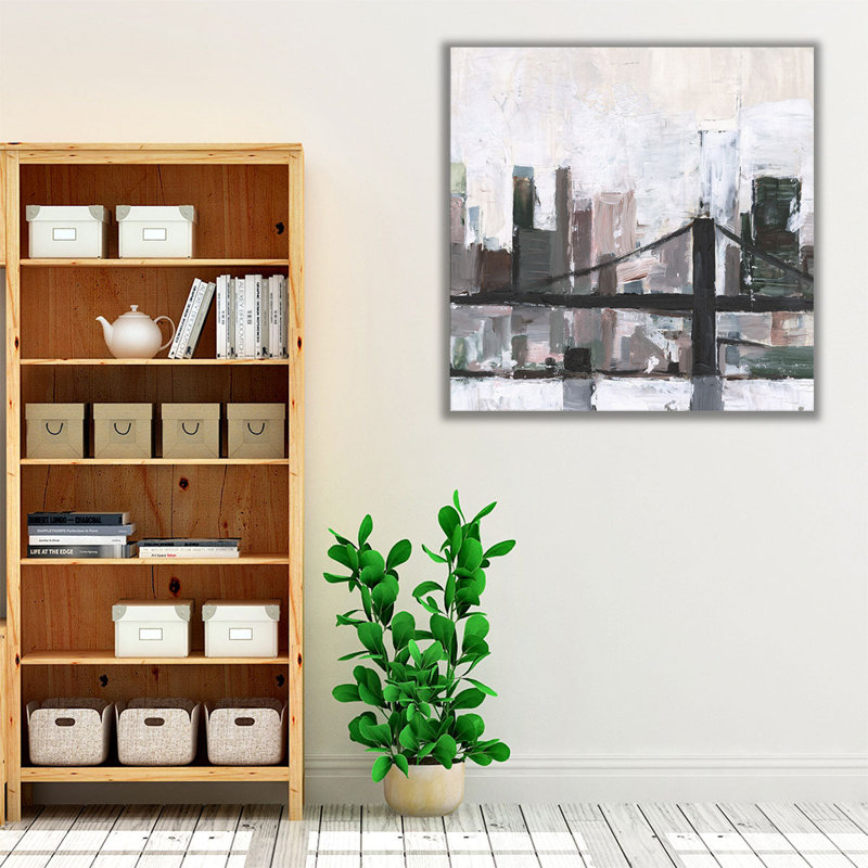 City Silhouette II - reproduction d'art sur toile, H 30 po x l 30 po