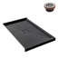 Base de douche 48 po x 36 po en acrylique noir brillant avec drain central, drain inclus-115227456