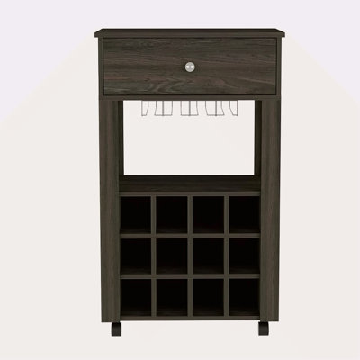 1-Drawer 12-Bottle Wine Cabinet
