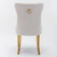 Ensemble de salle à manger rembourré en velours contemporain avec table ronde en bois-119283357-119283358
