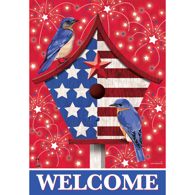 Drapeau du jardin des merles bleus américains