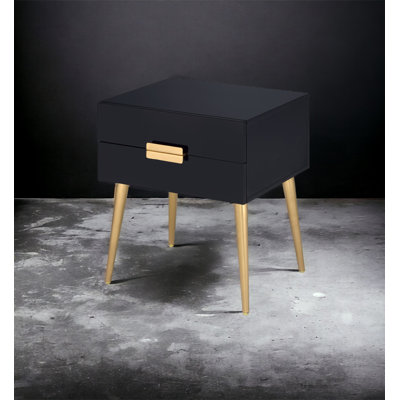 Denvor Black & Gold Finish End Table