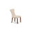 7 Piece Dining Room Table Set Consist of a Rectangle Kitchen Table and 6 Light Beige Linen Fabric Parson Dining Chairs, Mahogany-2014748475-2014748468-2014748469