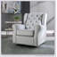 Chaise pivotante grise avec fauteuil oscillant