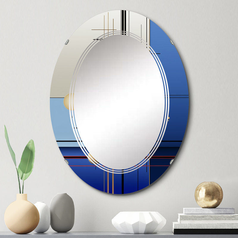 Bezons - Miroir mural moderne ovale, 30 po x 20 po