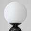 Lampe de table Mila Tall 24 po à DEL moderne en marbre brun avec abat-jour en verre givré et port USB intégré-126420617-139814785