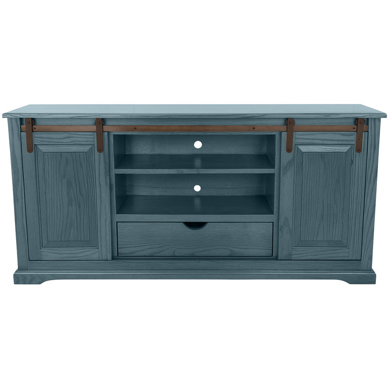 Meuble télé Traditional, H 32 po x L 18 po x l 80 po, Bleu fumée