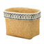 Ensemble de 2 pots à fleurs rectangulaires avec bordure géométrique