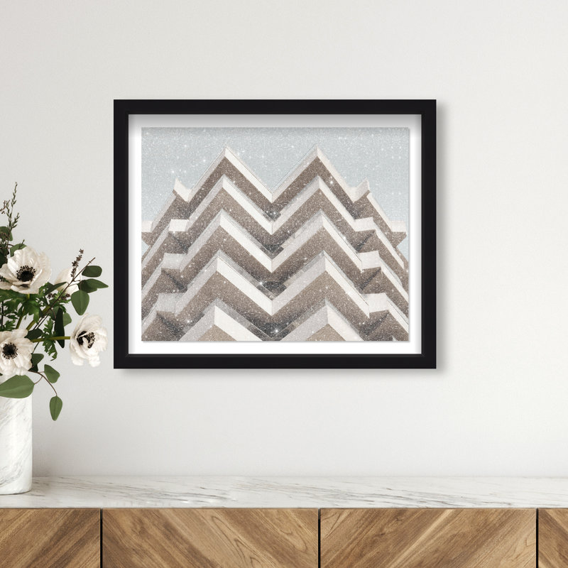 Geometric Pulse II Print by Oliver Gal, 21.5"H x 17.5"W, Black Shadowbox