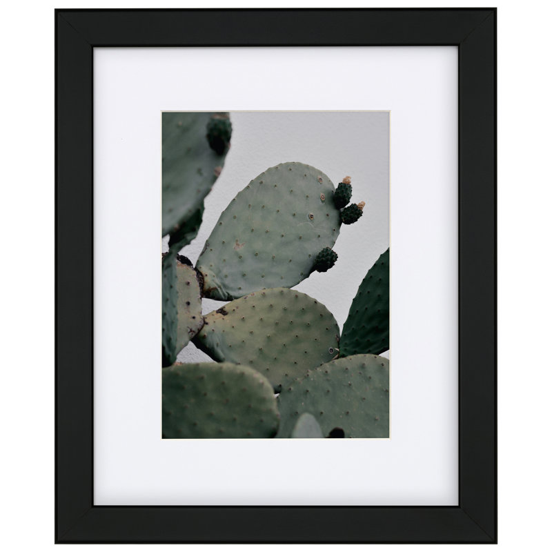 Castiglia Single Image Picture Frame, Black, 8" x 10" Matted to 5" x 7"