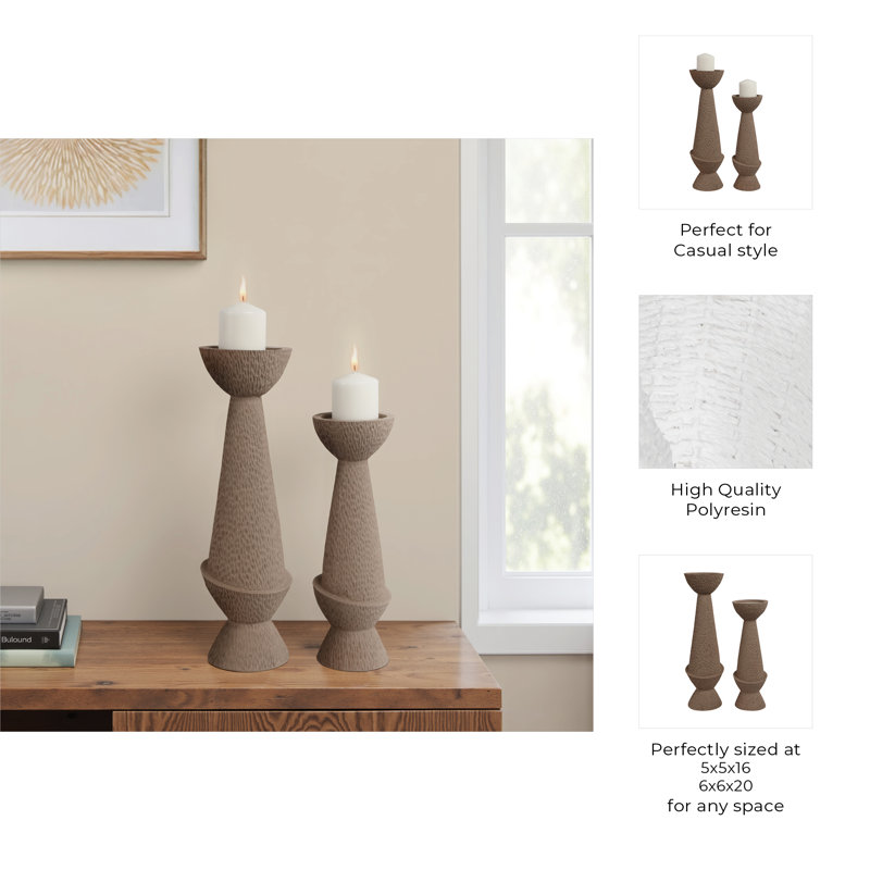 Set Of 2 16/20" Herstal Candle Holders