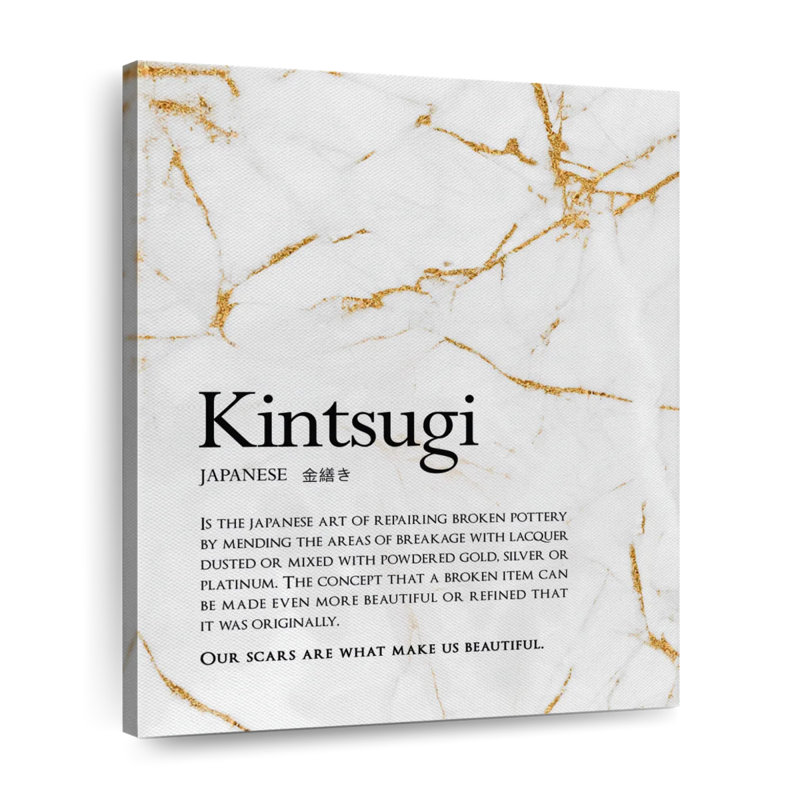 Impression sur toile Zen Kintsugi, H 15 po x l 12 po x P 1,25 po
