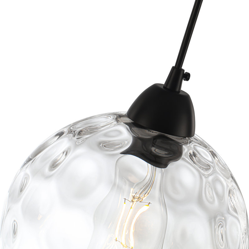 Lustre pour îlot de cuisine 3 lumières noir mat