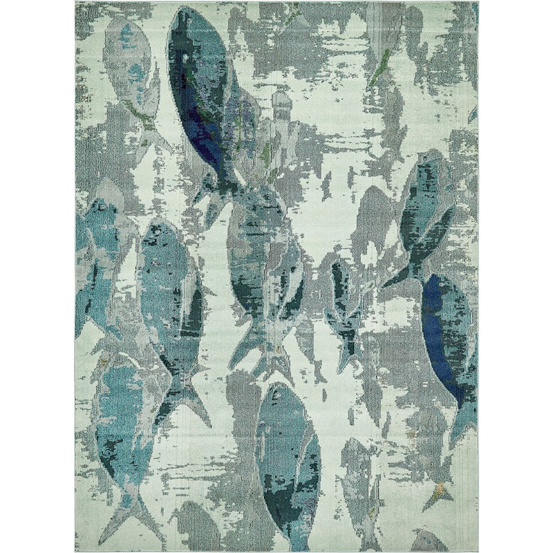 Higley Abstract Indoor Rug, Rectangle 9' x 12'