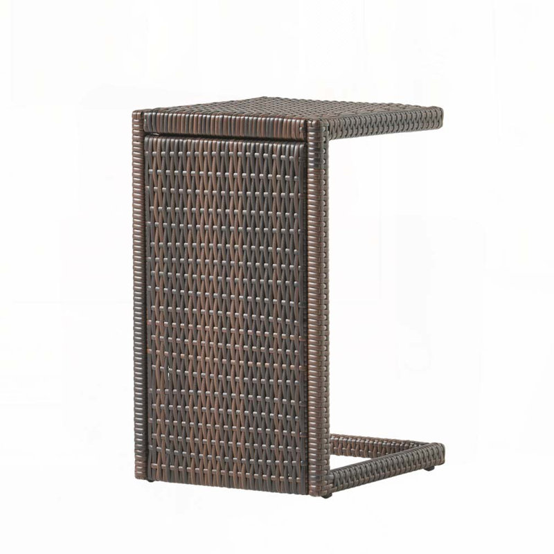 Outdoor Wicker Patio Side Table