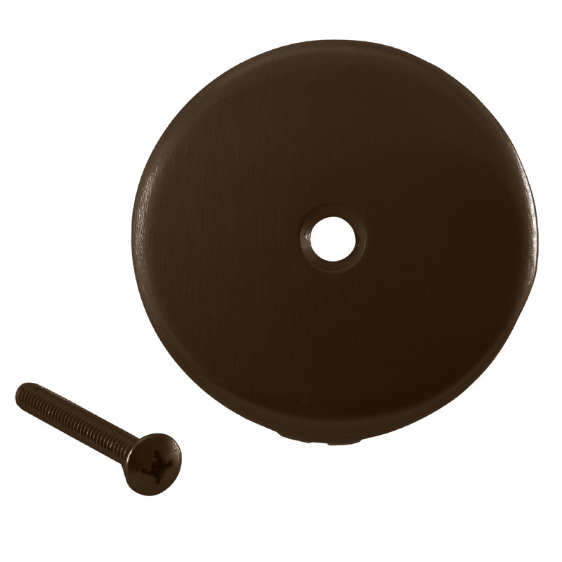 3-1/8" One-Hole Bathtub Overflow Faceplate and Screw, Oil Rubbed Bronze