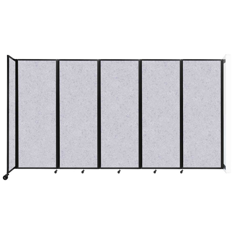 11 - Cloison pliante à panneaux, 5, Gris marbre, H 82 po x l 168 po x P 12 po