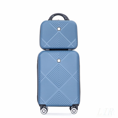 Ensemble de 2 valises en ABS léger avec roulettes, intérieur spacieux et poignée réglable pour un déplacement facile