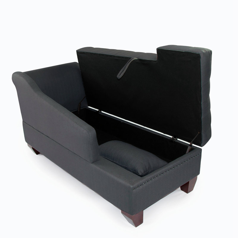 Canapé Lazy, chaise longue, Tissu gris foncé