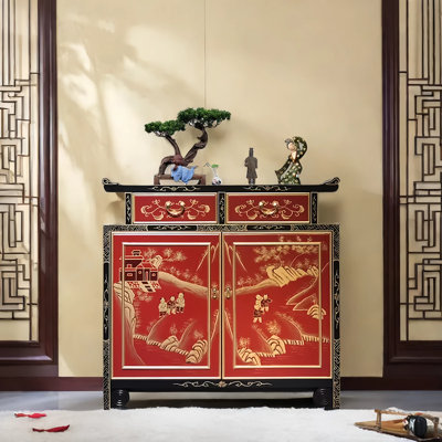 Armoire d'entrée peinte