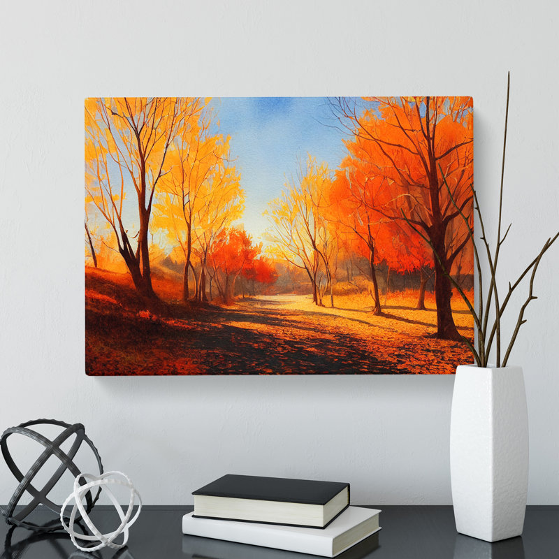 Autumn Forest In Watercolour Vol.5 - Wrapped Canvas, 35cm H x 50cm W x 3cm D