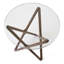 Glass Cross Legs End Table-1032175627