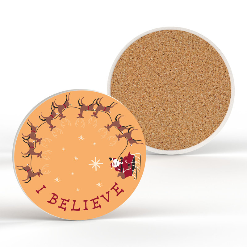 Carley Ceramic Round 1 Piece Coaster
