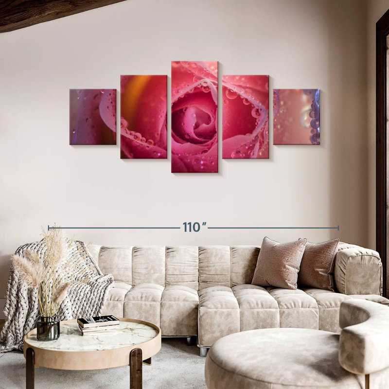 Misty Rose, 42" H x 92" W