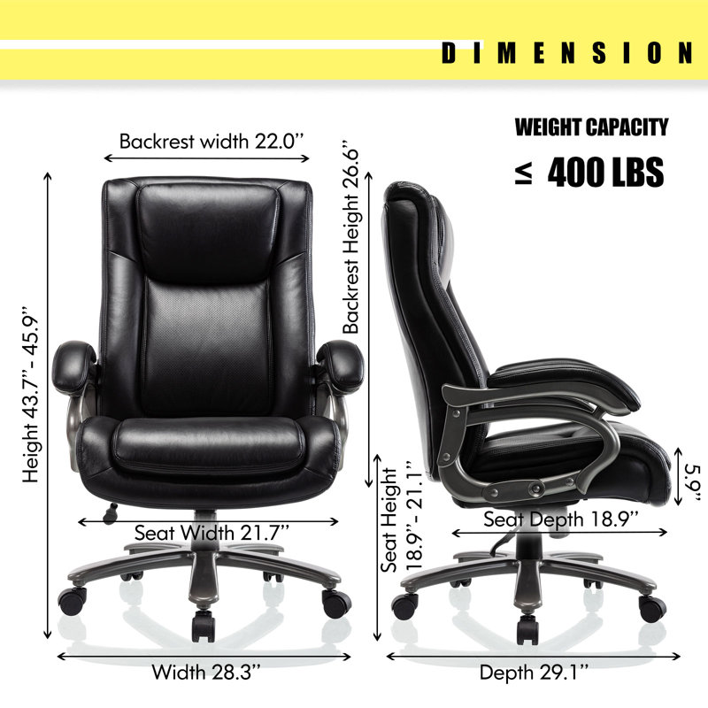 Fauteuil de direction Ambernique, Noir