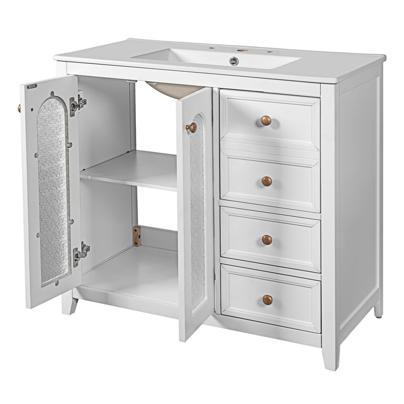 Meuble-lavabo de salle de bain avec lavabo