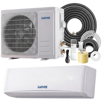 12000 BTU 17 SEER2 Mini-Split AC et thermopompe, unité 115V 60 Hz compatible WiFi, ligne cuivre-aluminium R32,4m, autonettoyant, minuterie, silencieux pour les pièces de 750 pieds carrés, blanc