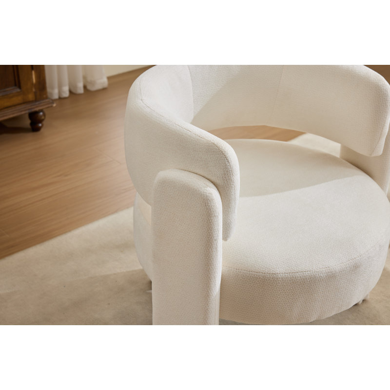 Fauteuil d'appoint moderne et moderne, Blanc ancien