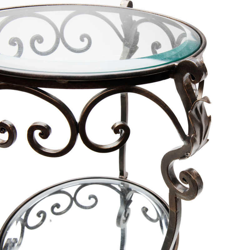 Barkim Glass Top End Table