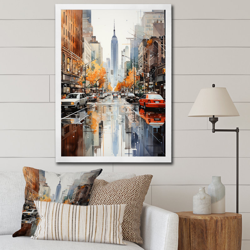 Collage sur toile Mauree New York, Cadre photo blanc, H 20 po x l 12 po x P 1 po