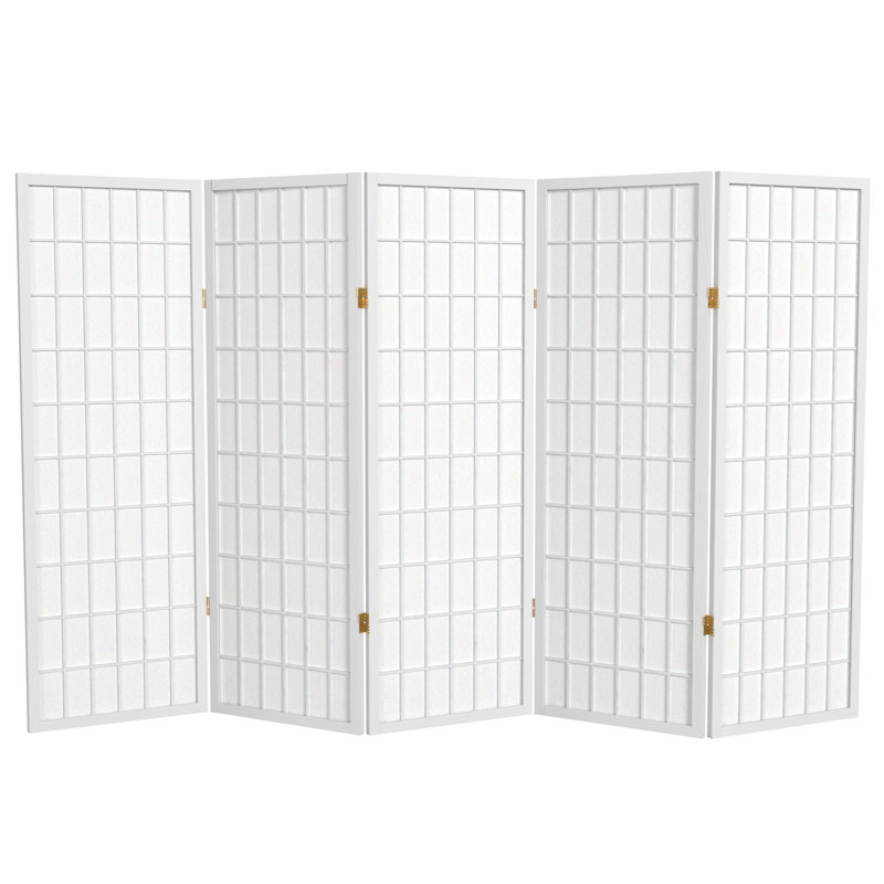 Écran court Shoji 50,75 "Alex, Blanc, 5 panneaux