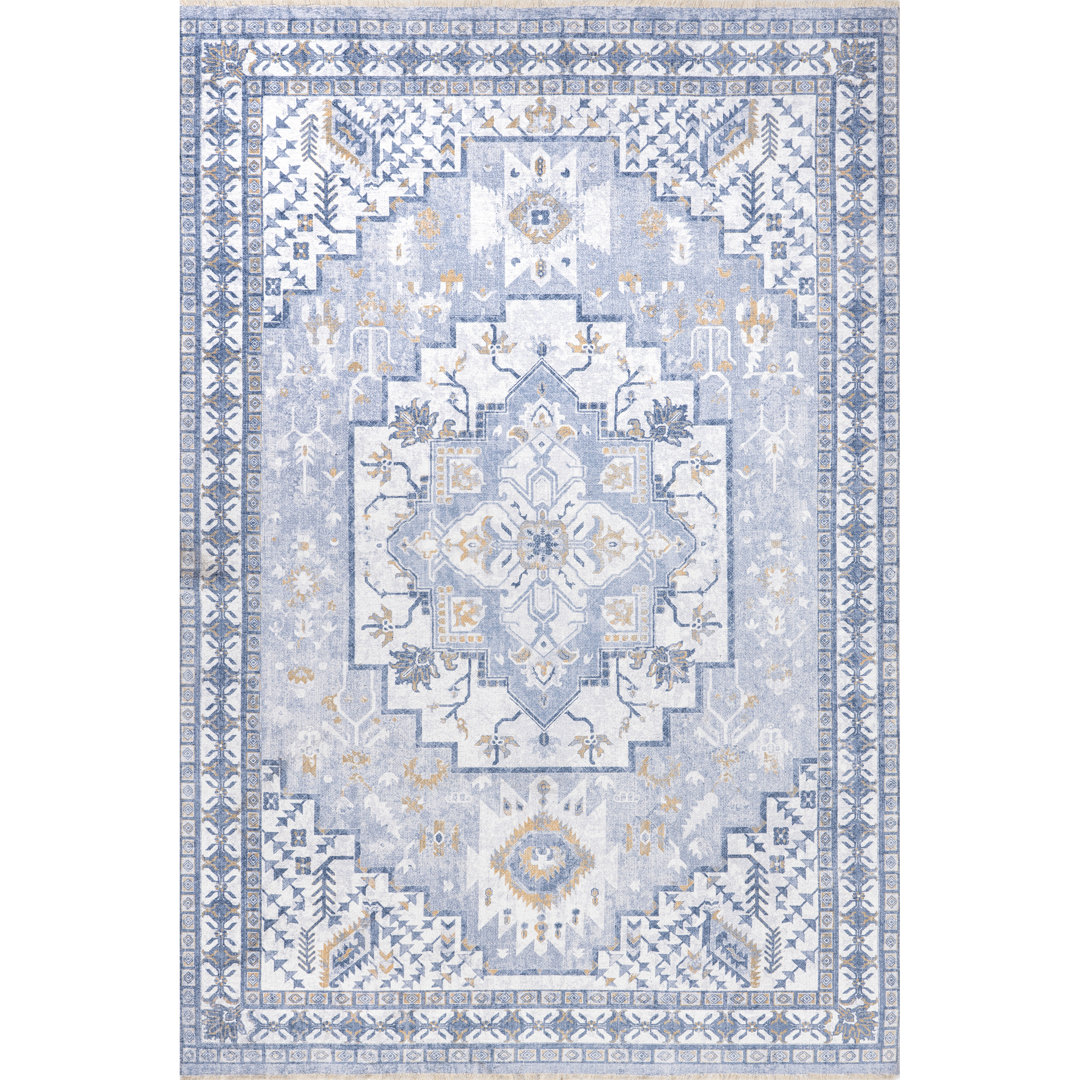 Kamiyah SpinClean Medallion Machine Washable Area Rug Bungalow Rose Rug 