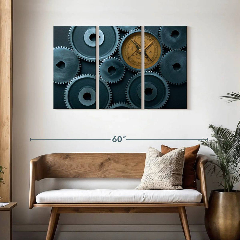 Cogs And Compass, 28" H x 45" W