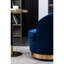 Fauteuil en velours bleu moderne avec pivot - Tissu de salon confortable et élégant-868753131