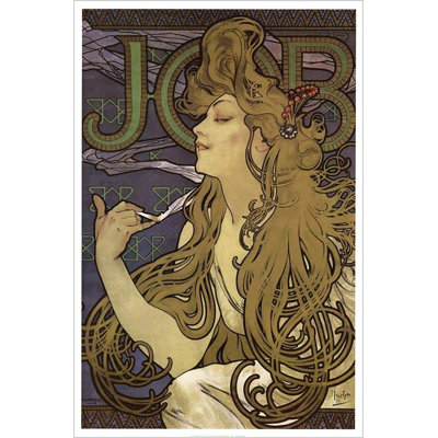 «Job 1897» par Alphonse Mucha, reproduction d'art graphique sur papier sans cadre
