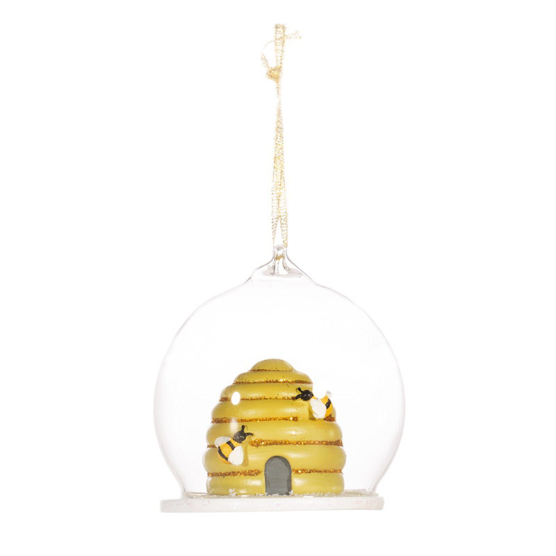 9cm Handmade Glass Bauble