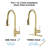 Stainless Steel Pull Down Kitchen Faucet With Sprayer Brushed Gold-119337280