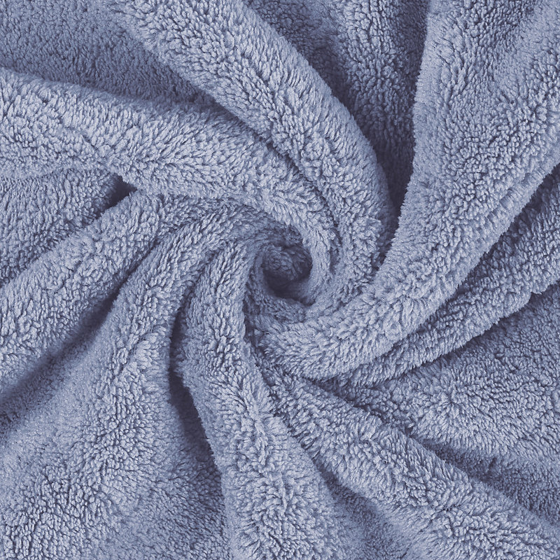 Ensemble de serviettes de bain en polyester 2 pièces Annasia, Bleu